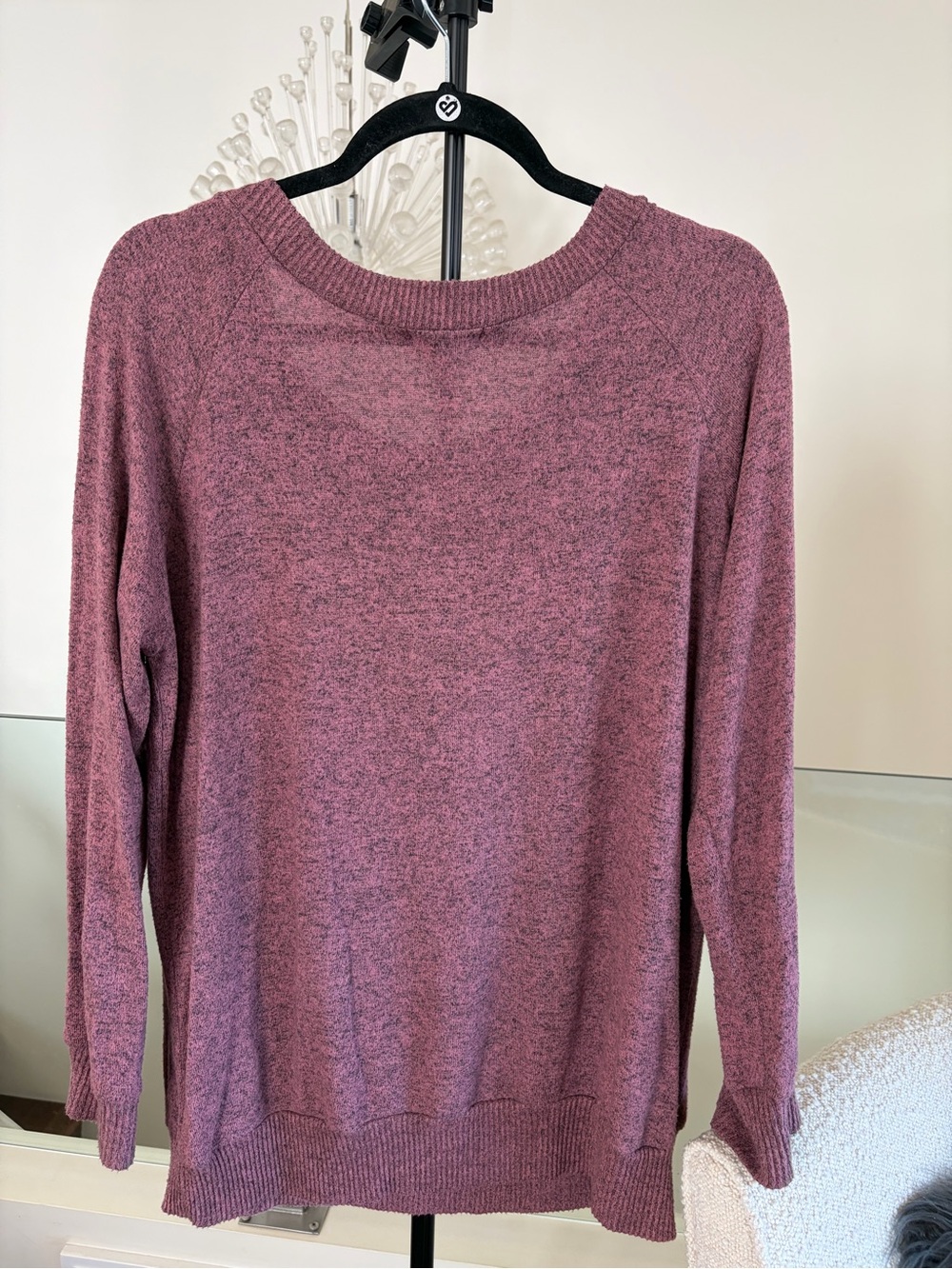 Cherish Heathered Mauve Pullover Sweater - Picture 2 of 2